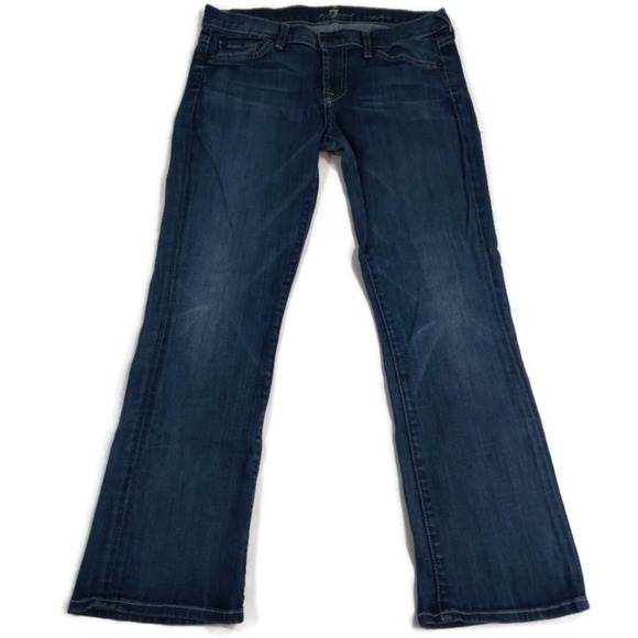 7 For All Mankind Blue Ankle & Cropped Jeans - Picture 4 of 10